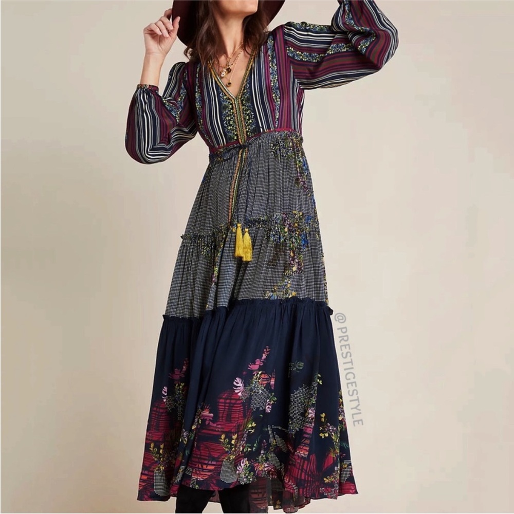 BHANUNI by JYOTI size 8. Bohemian Maxi Dress purchased from Anthropologie.